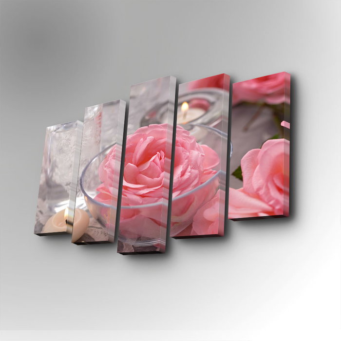 Wallity Cuadro Decorativo en Lienzo 5 Piezas 5PUC-073 Multicolor